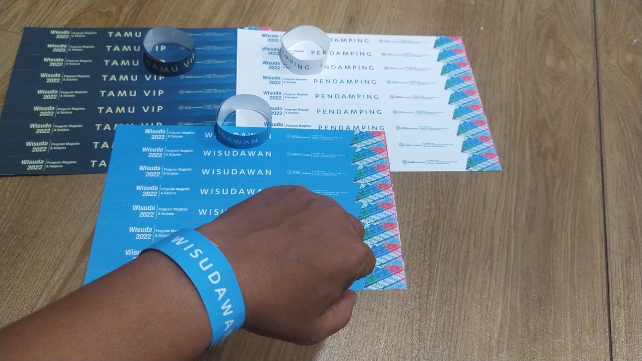 tiket gelang kertas sintetis