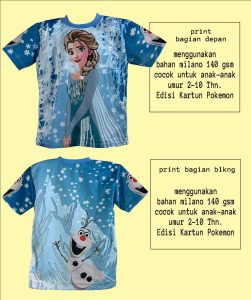 kaos jersey anak frozen elsa