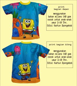 kaos jersey anak spongebob